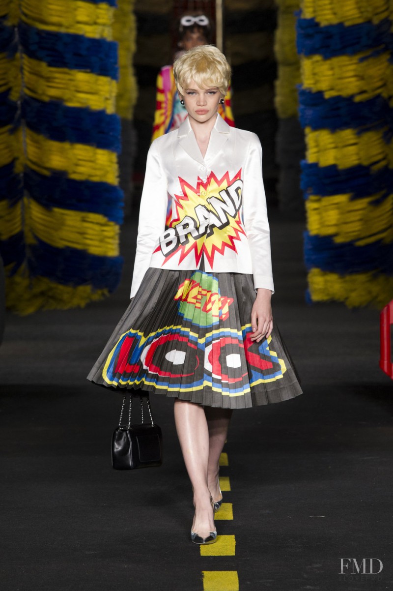 Stella Lucia featured in  the Moschino fashion show for Spring/Summer 2016