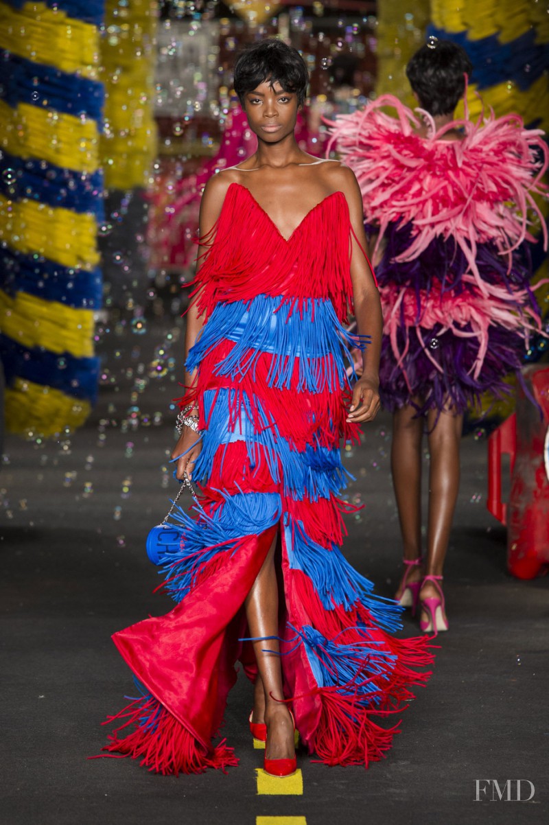 Maria Borges featured in  the Moschino fashion show for Spring/Summer 2016