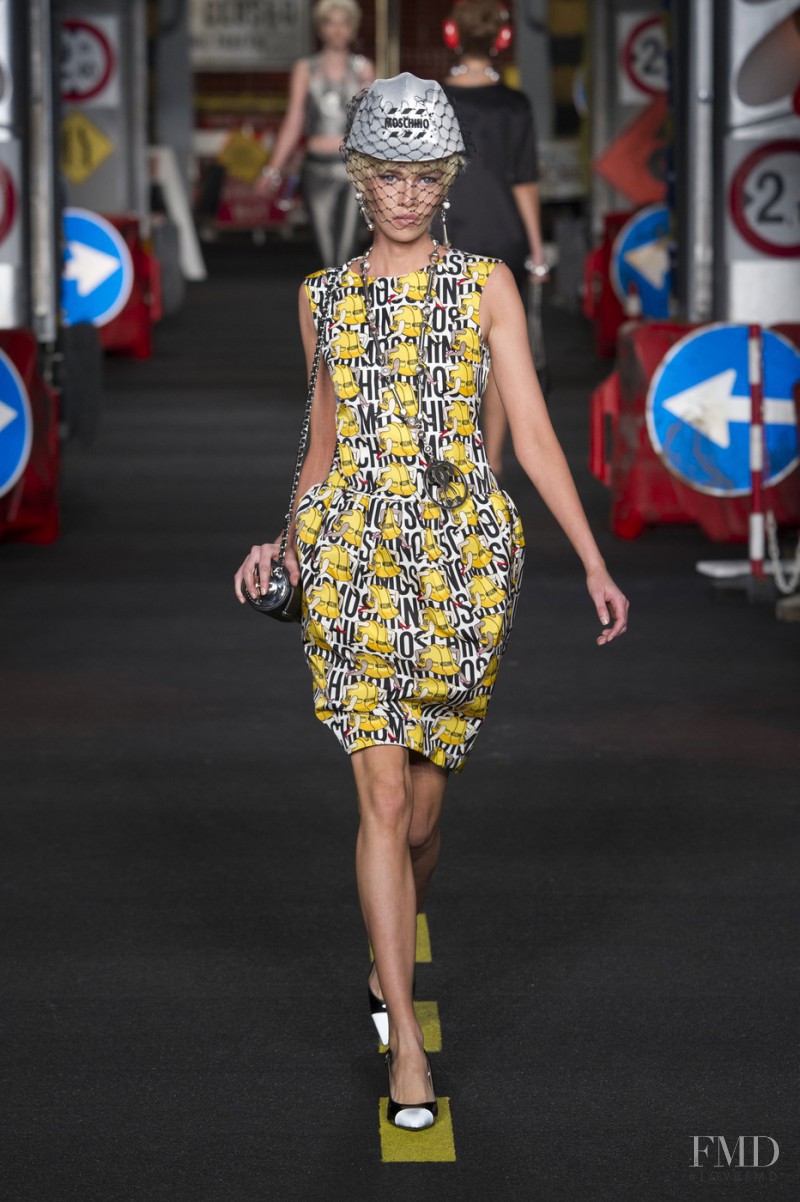 Stella Maxwell featured in  the Moschino fashion show for Spring/Summer 2016