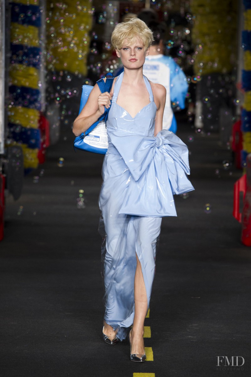 Hanne Gaby Odiele featured in  the Moschino fashion show for Spring/Summer 2016