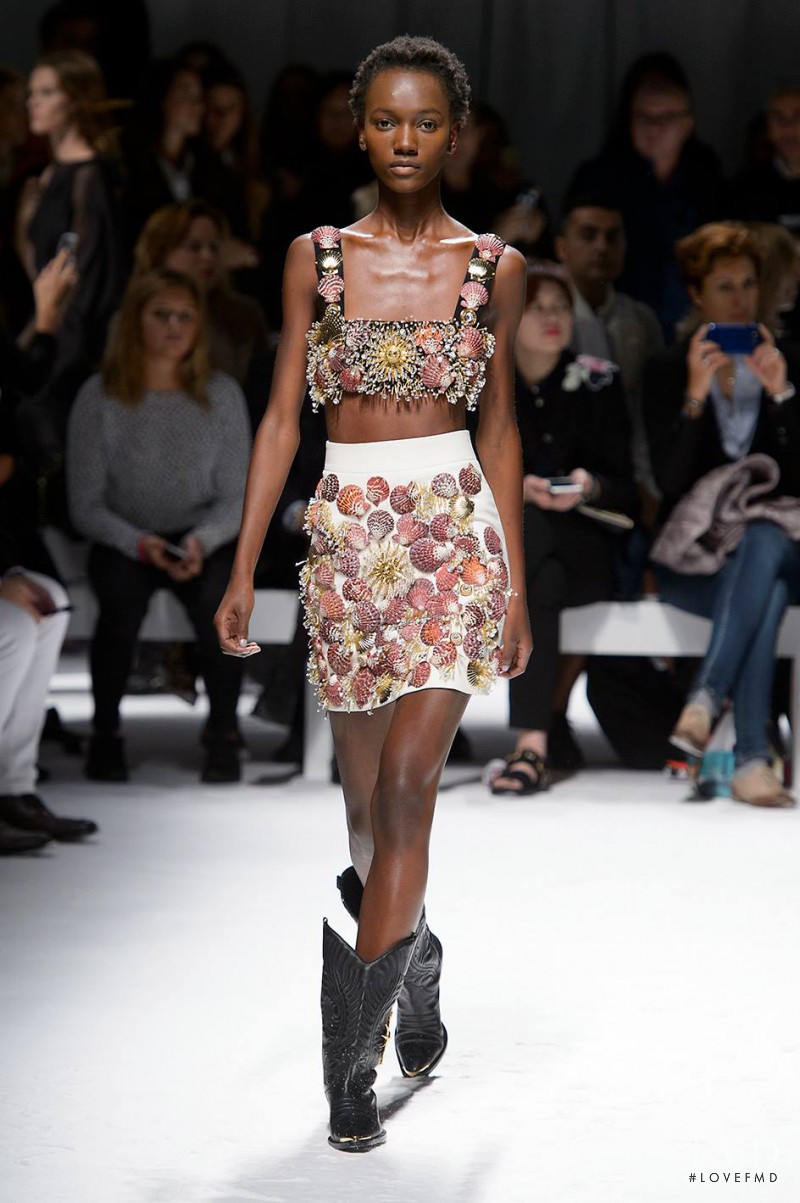 Herieth Paul featured in  the Fausto Puglisi fashion show for Spring/Summer 2016