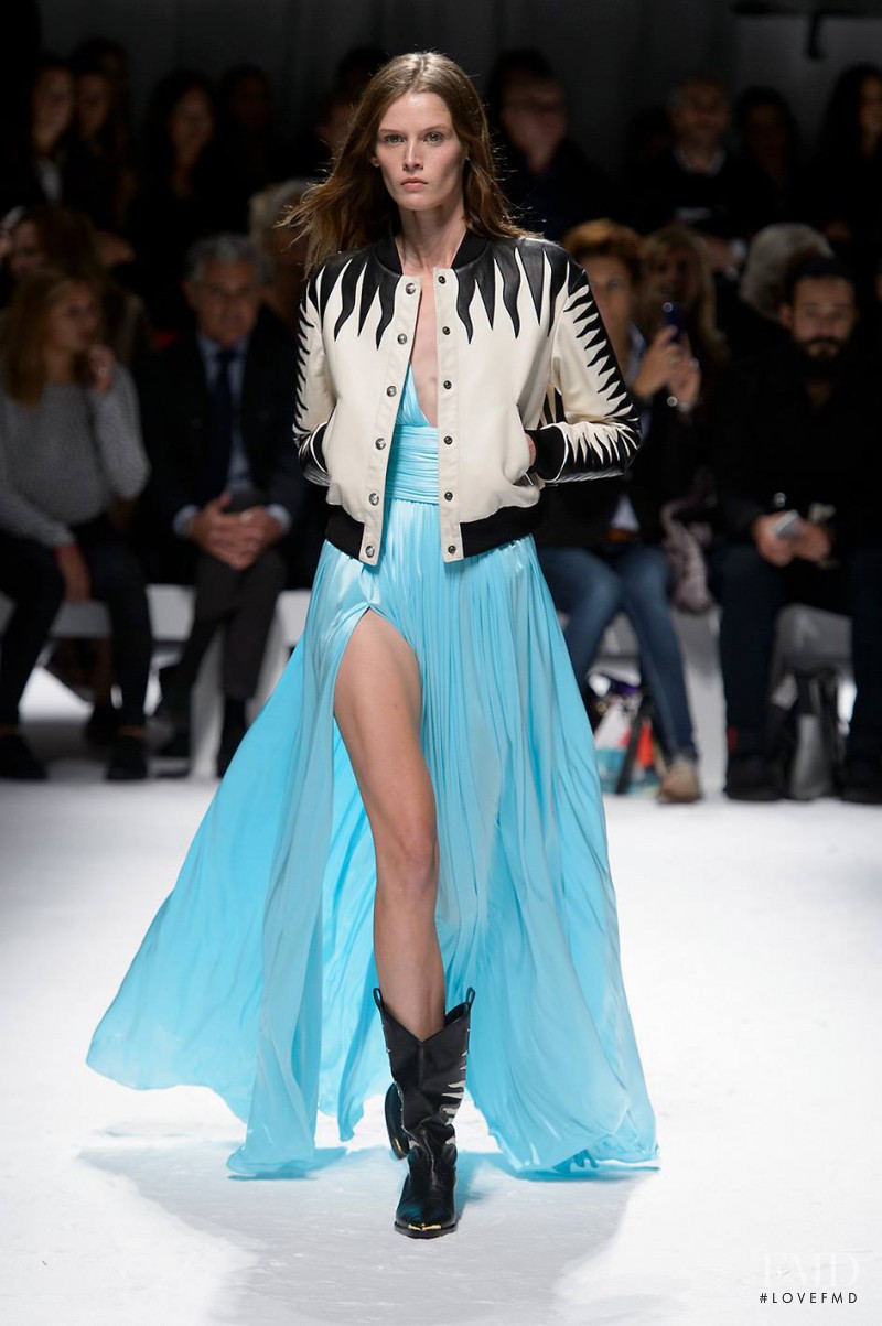 Angel Rutledge featured in  the Fausto Puglisi fashion show for Spring/Summer 2016