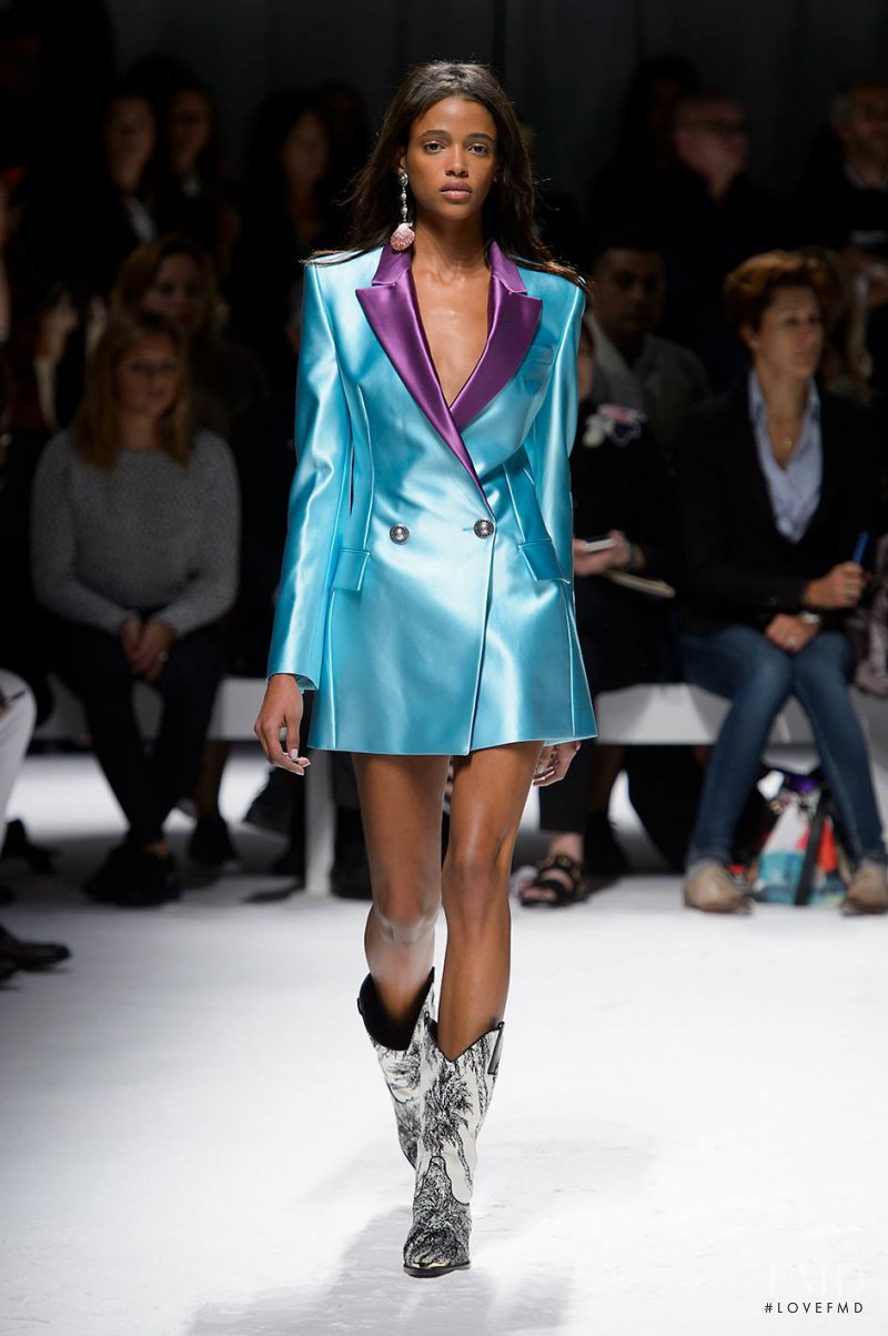 Aya Jones featured in  the Fausto Puglisi fashion show for Spring/Summer 2016