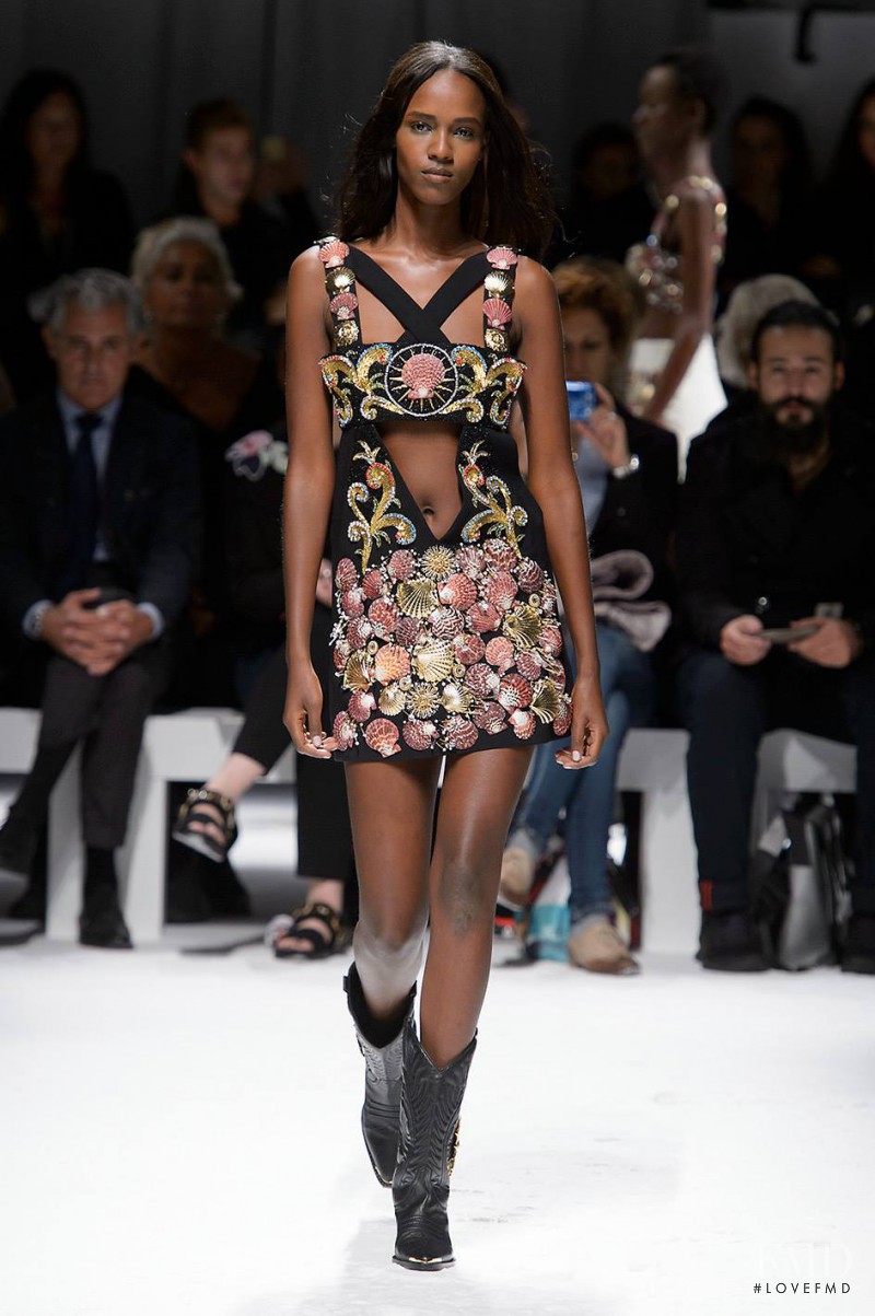 Leila Ndabirabe featured in  the Fausto Puglisi fashion show for Spring/Summer 2016