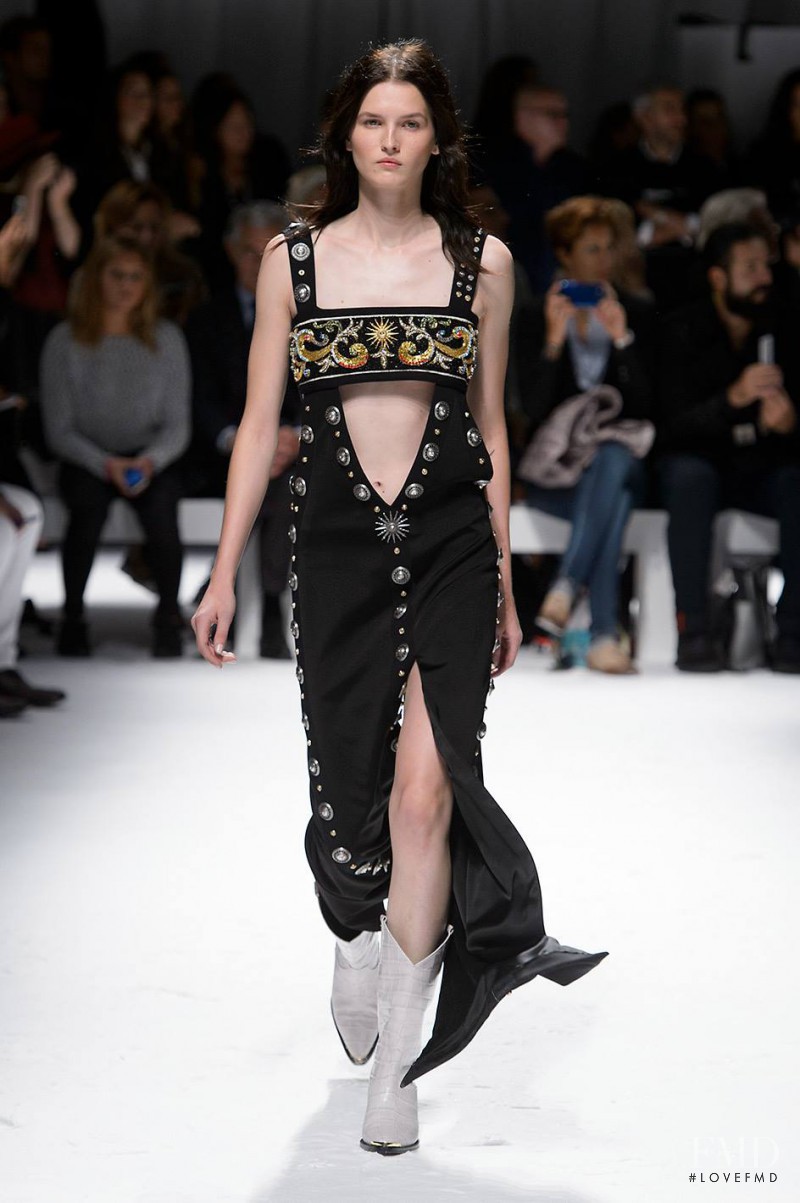 Katlin Aas featured in  the Fausto Puglisi fashion show for Spring/Summer 2016