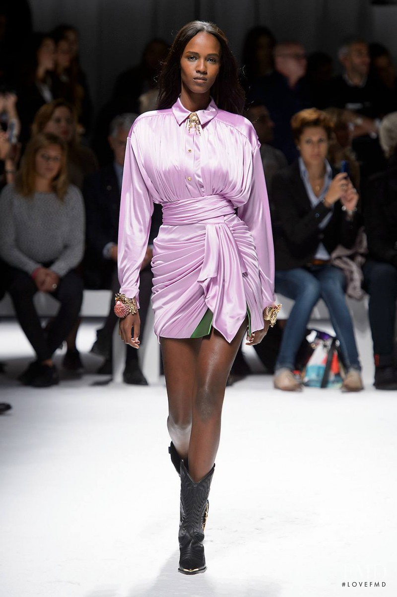 Leila Ndabirabe featured in  the Fausto Puglisi fashion show for Spring/Summer 2016