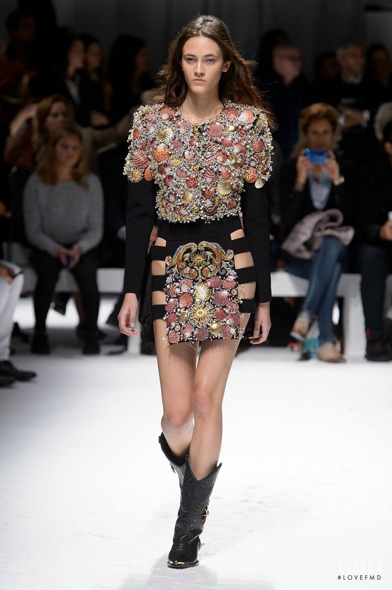 Greta Varlese featured in  the Fausto Puglisi fashion show for Spring/Summer 2016