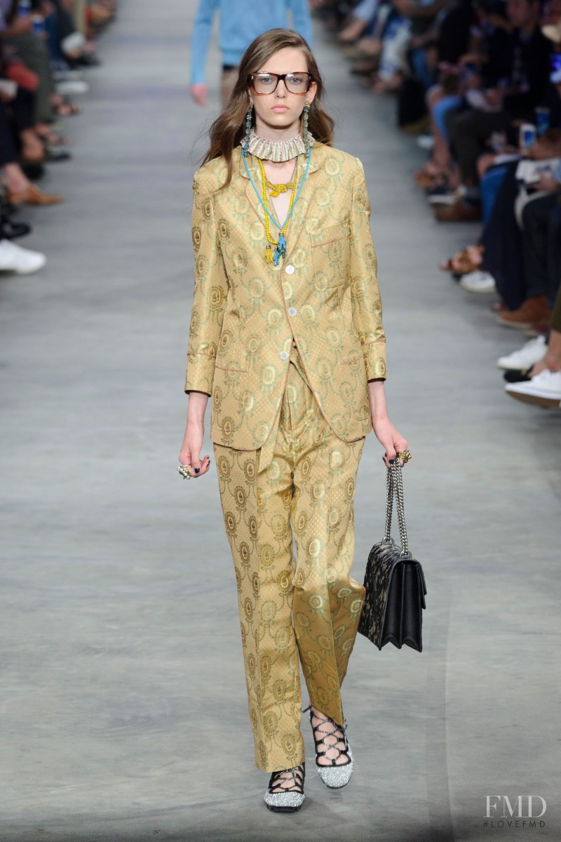 Gerda Mic featured in  the Gucci fashion show for Spring/Summer 2016