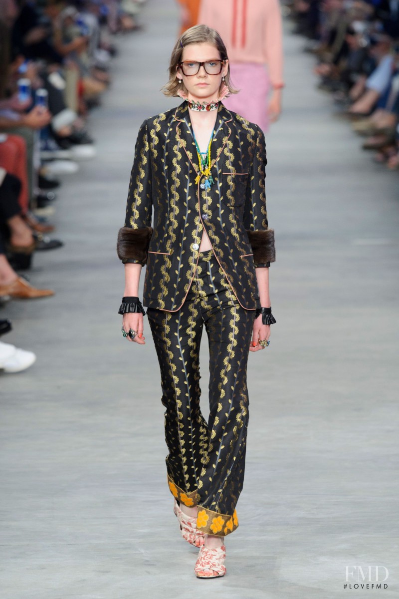 Marland Backus featured in  the Gucci fashion show for Spring/Summer 2016