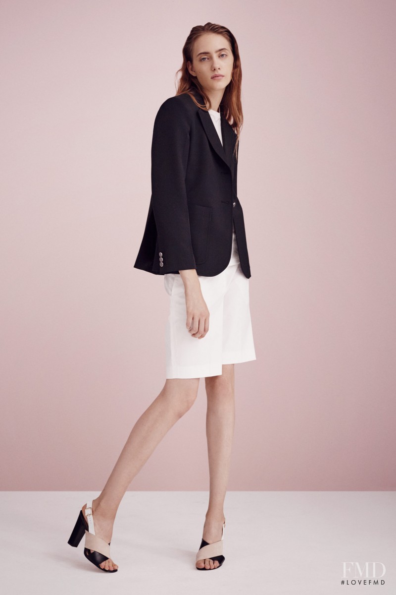 Lia Pavlova featured in  the Theory lookbook for Spring/Summer 2016