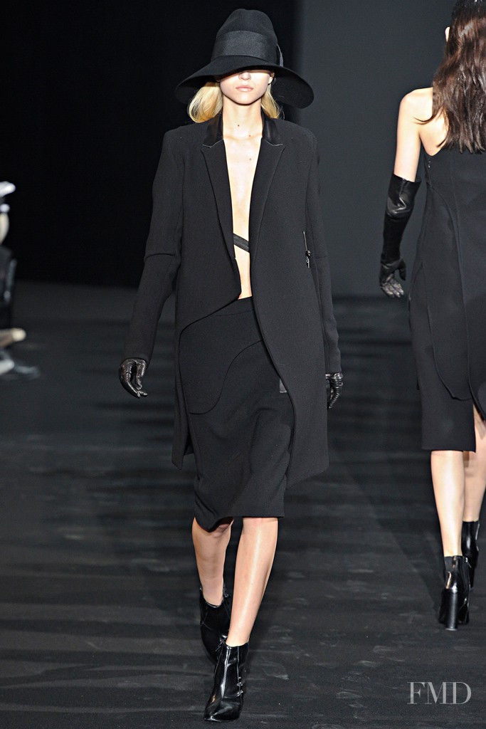 Anabela Belikova featured in  the Costume National fashion show for Autumn/Winter 2012