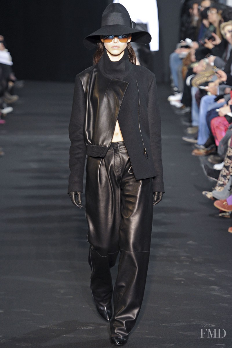 Karlina Caune featured in  the Costume National fashion show for Autumn/Winter 2012