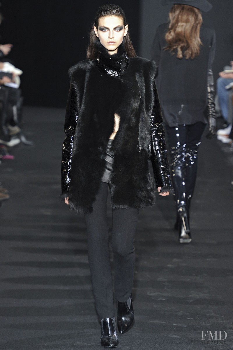 Karlina Caune featured in  the Costume National fashion show for Autumn/Winter 2012