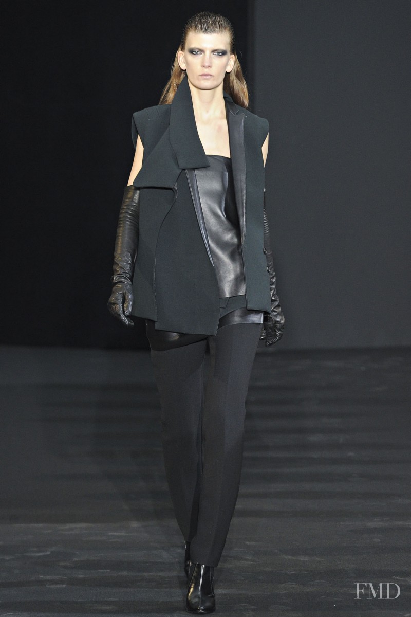 Valerija Kelava featured in  the Costume National fashion show for Autumn/Winter 2012