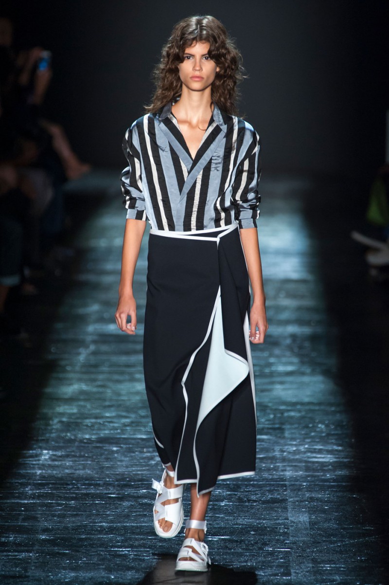 Antonina Petkovic featured in  the Public School fashion show for Spring/Summer 2016