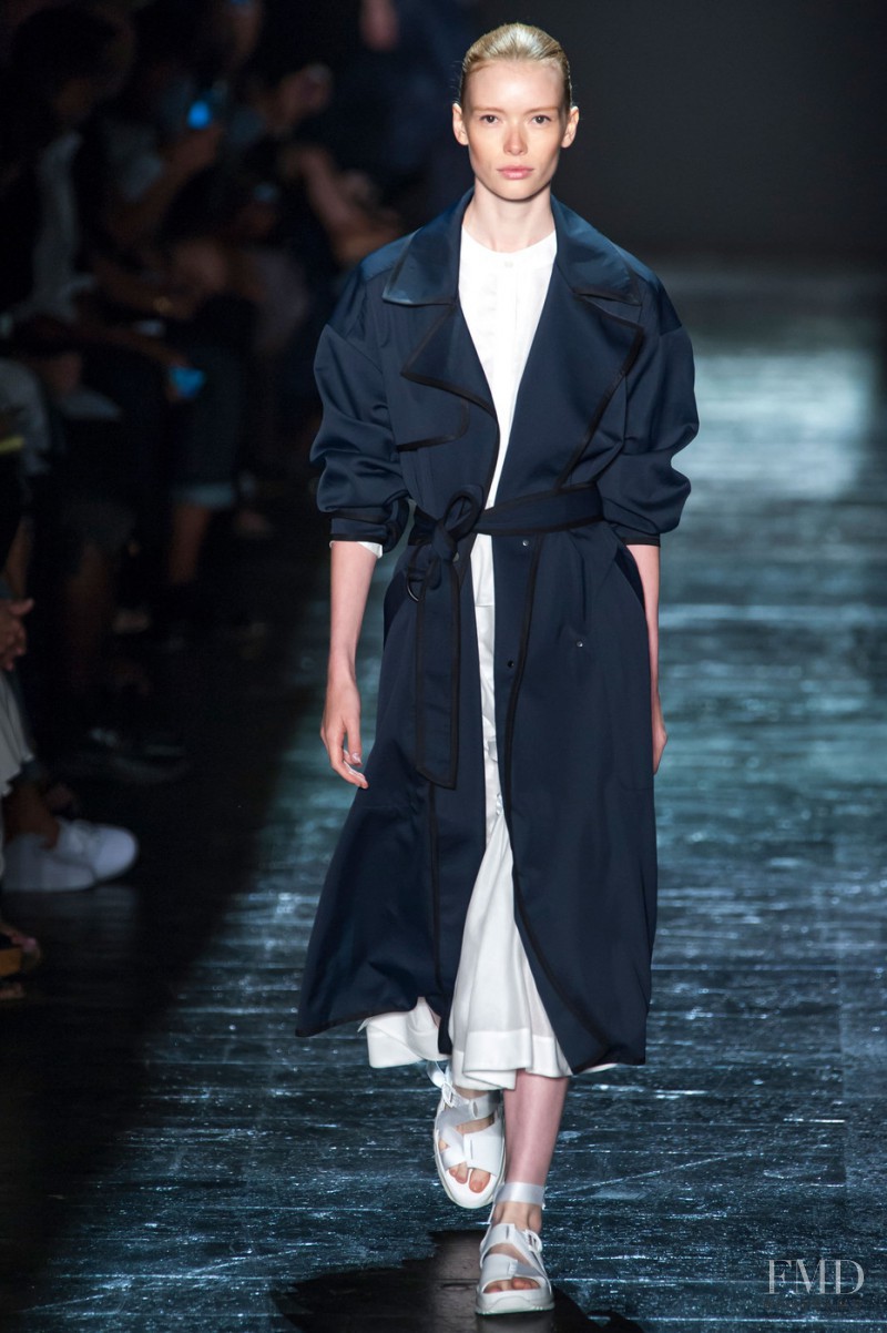 Julia Hafstrom featured in  the Public School fashion show for Spring/Summer 2016