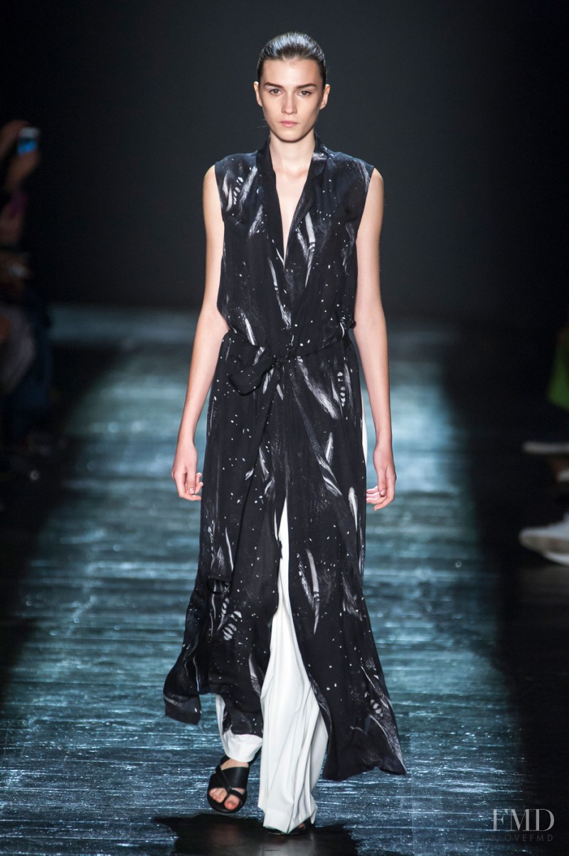 Irina Djuranovic featured in  the Public School fashion show for Spring/Summer 2016