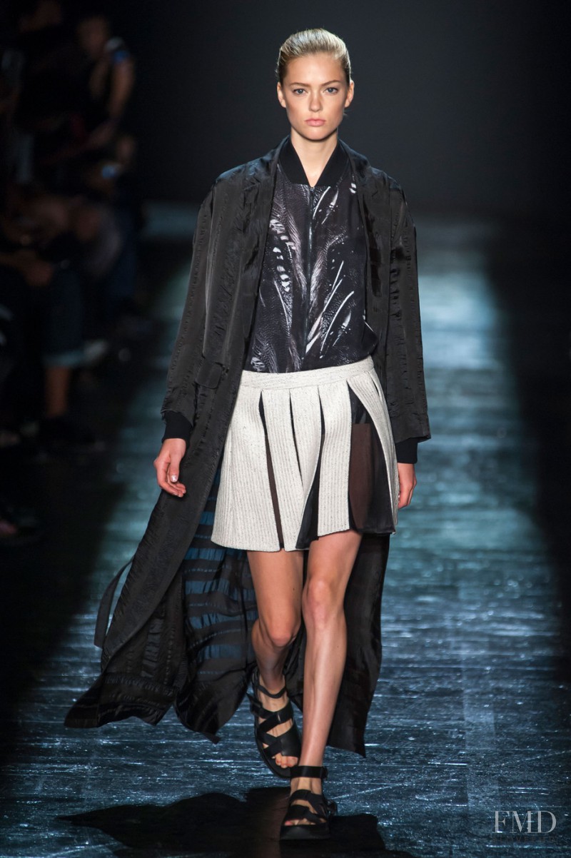 Emmy Rappe featured in  the Public School fashion show for Spring/Summer 2016