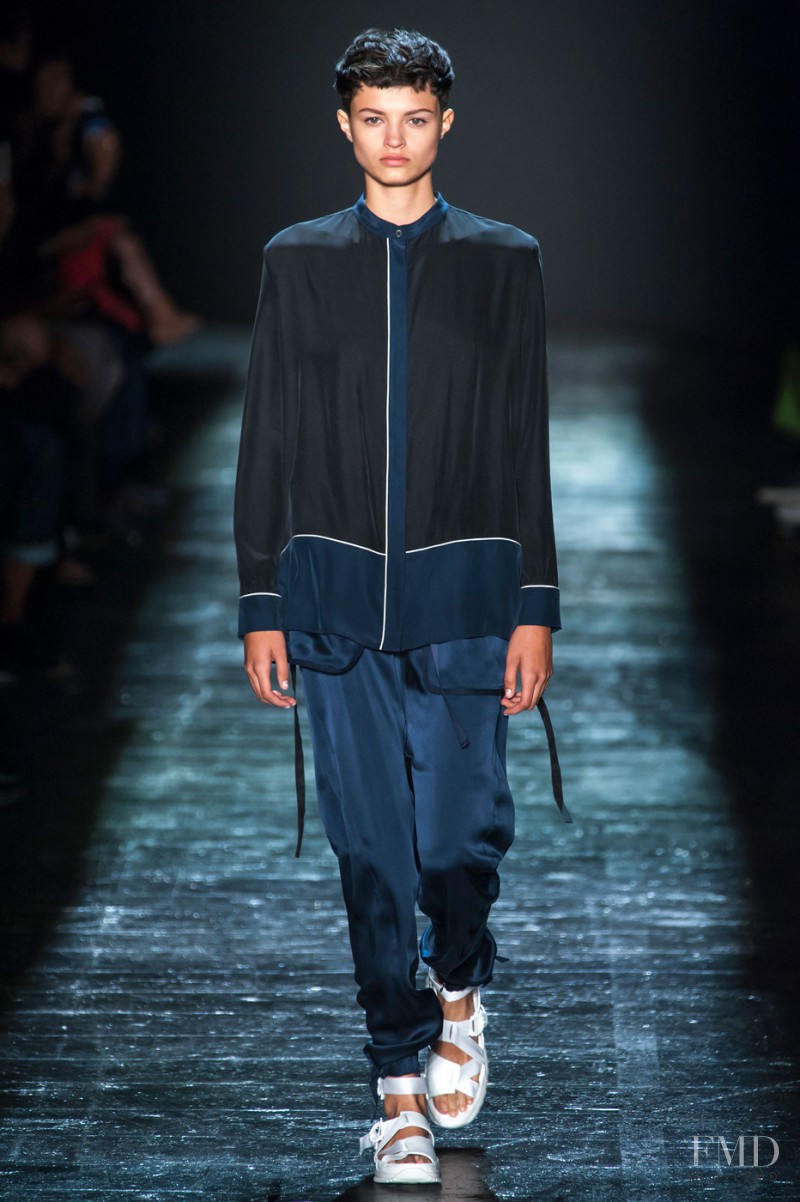Isabella Emmack featured in  the Public School fashion show for Spring/Summer 2016