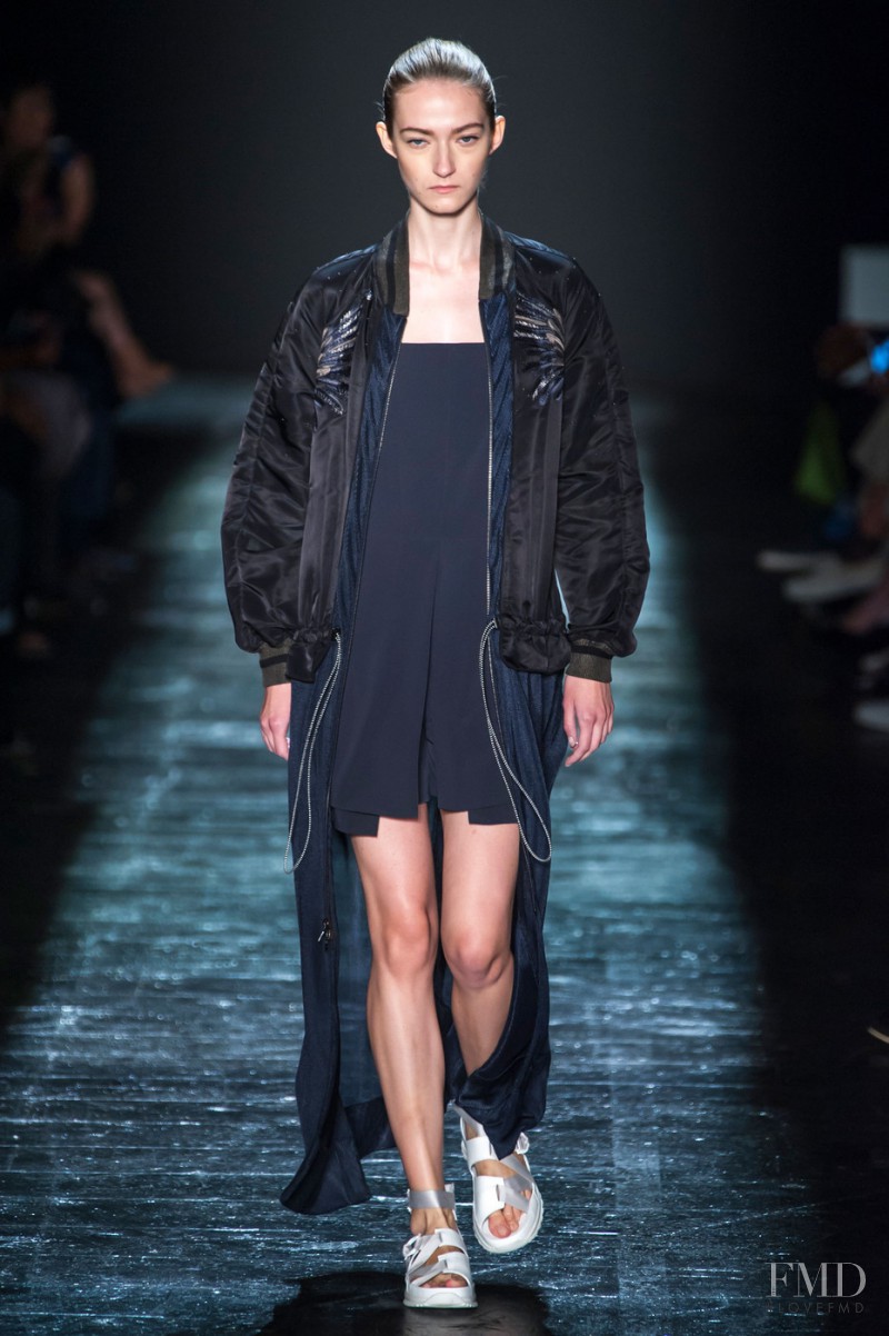 Kasia Jujeczka featured in  the Public School fashion show for Spring/Summer 2016