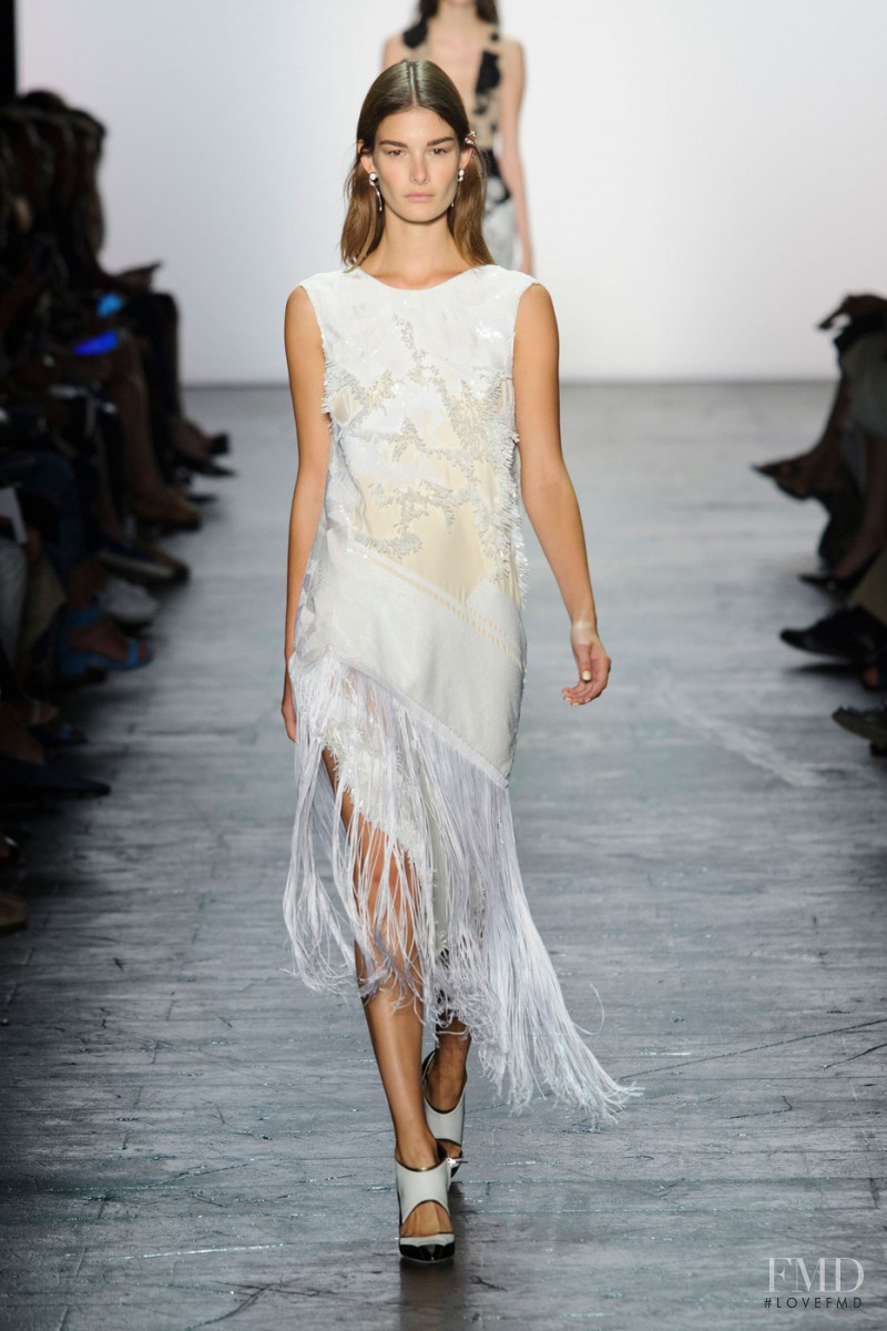 Ophélie Guillermand featured in  the Prabal Gurung fashion show for Spring/Summer 2016