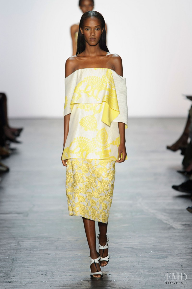 Leila Ndabirabe featured in  the Prabal Gurung fashion show for Spring/Summer 2016