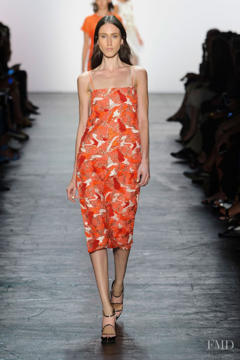 Anna Cleveland featured in  the Prabal Gurung fashion show for Spring/Summer 2016