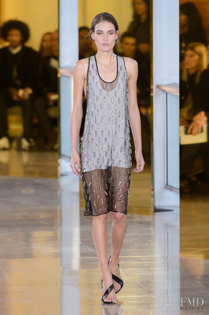 Vera Van Erp featured in  the Anthony Vaccarello fashion show for Spring/Summer 2016