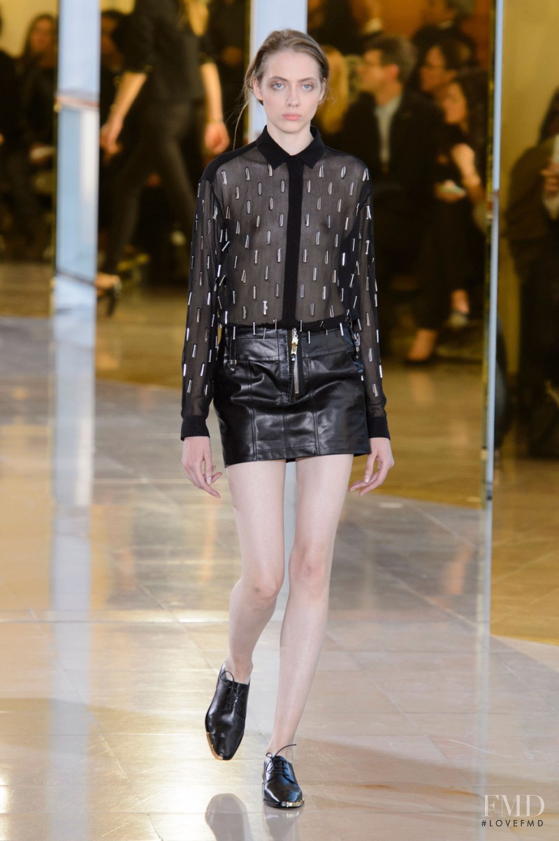 Odette Pavlova featured in  the Anthony Vaccarello fashion show for Spring/Summer 2016