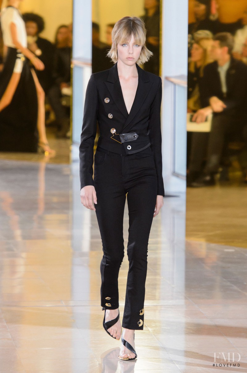 Edie Campbell featured in  the Anthony Vaccarello fashion show for Spring/Summer 2016