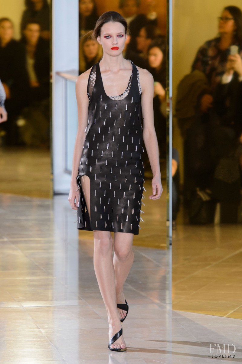 Alicja Tubilewicz featured in  the Anthony Vaccarello fashion show for Spring/Summer 2016