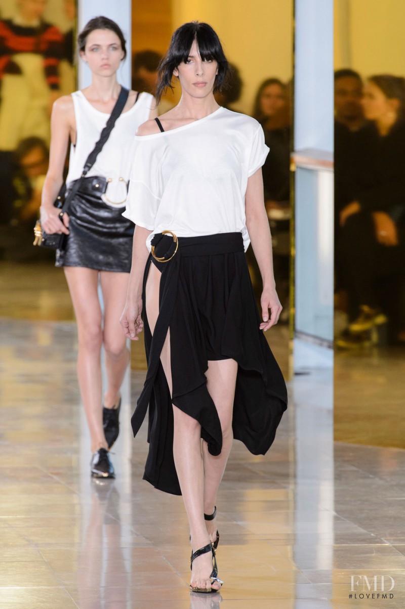 Jamie Bochert featured in  the Anthony Vaccarello fashion show for Spring/Summer 2016