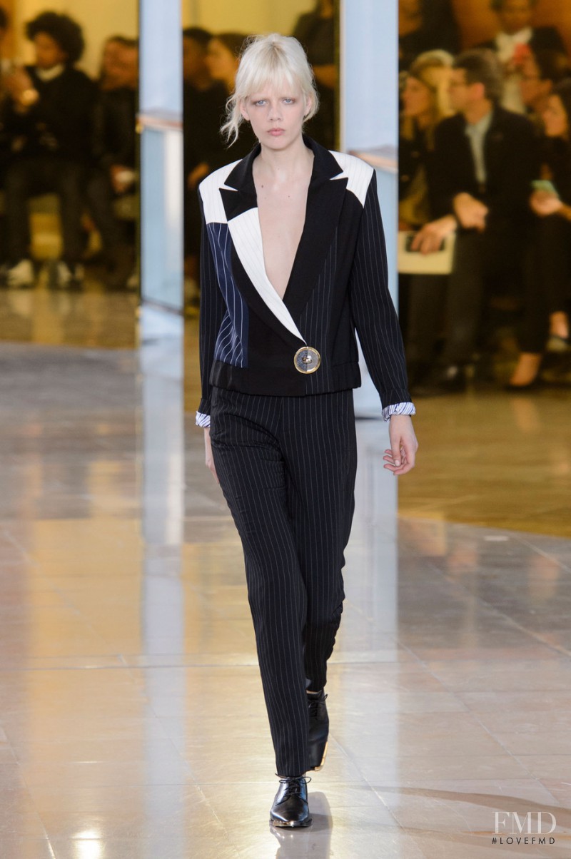 Marjan Jonkman featured in  the Anthony Vaccarello fashion show for Spring/Summer 2016