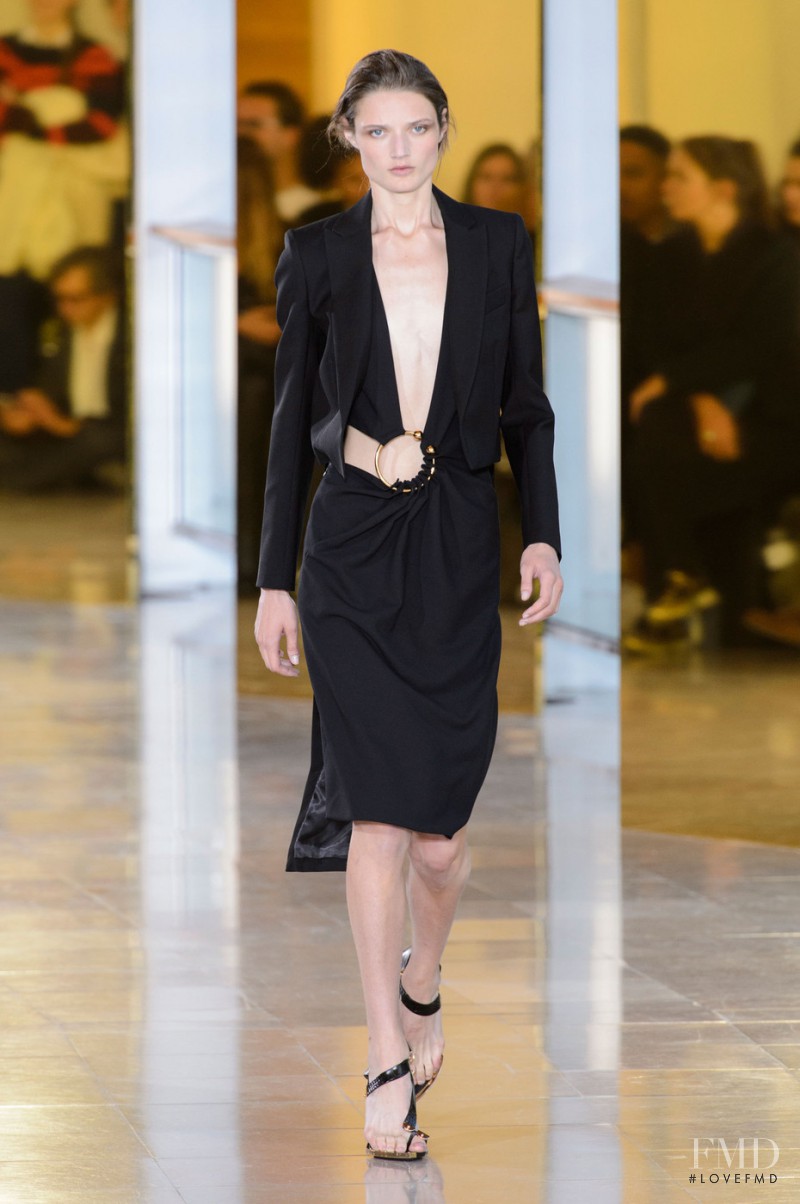 Olivia Jansing featured in  the Anthony Vaccarello fashion show for Spring/Summer 2016