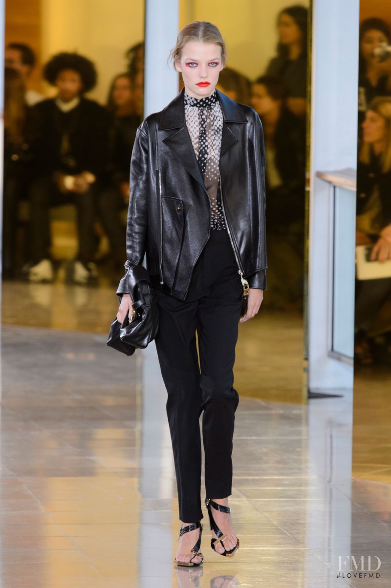Roos Abels featured in  the Anthony Vaccarello fashion show for Spring/Summer 2016