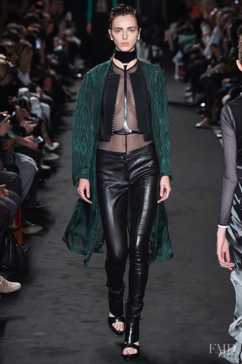 Sasha Antonowskaia featured in  the Ann Demeulemeester fashion show for Spring/Summer 2016