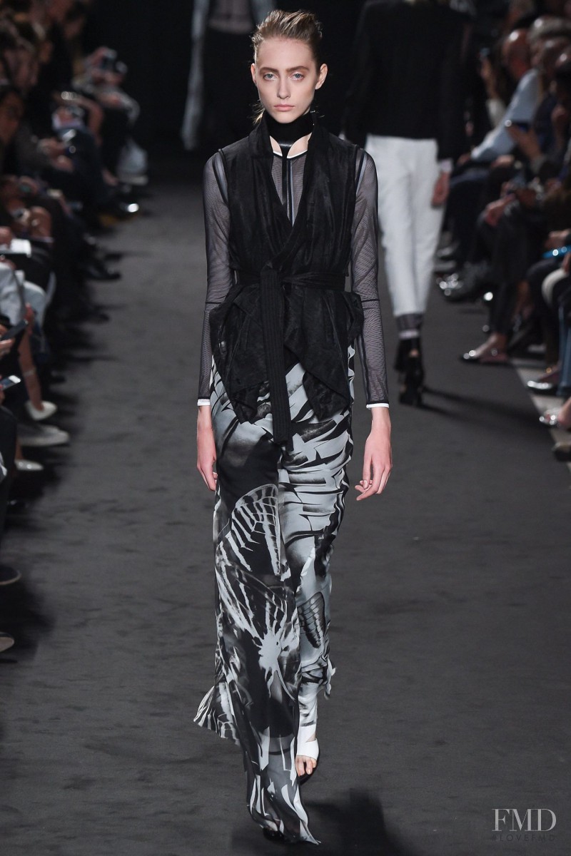 Lia Pavlova featured in  the Ann Demeulemeester fashion show for Spring/Summer 2016