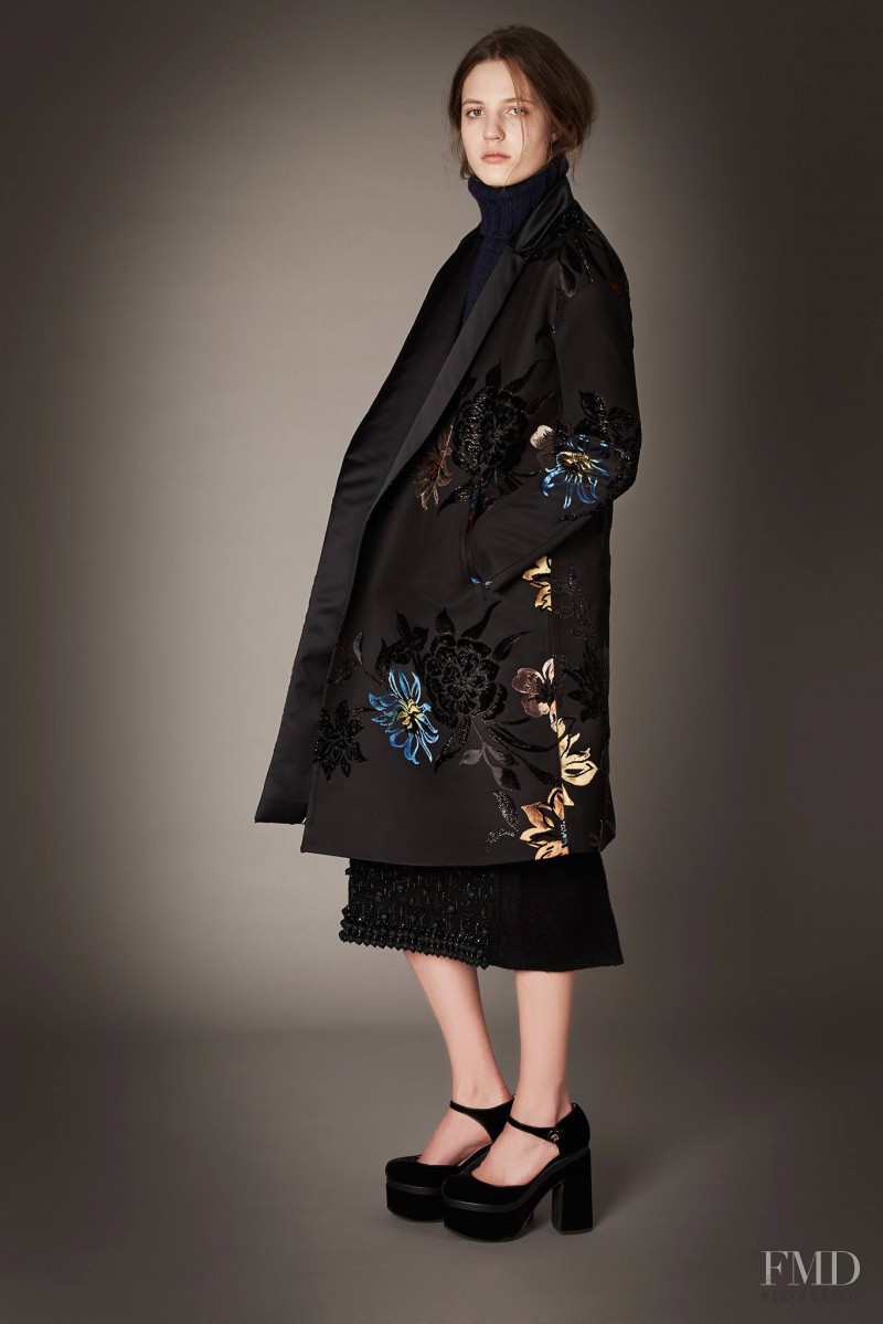 Julia Banas featured in  the Rochas lookbook for Pre-Fall 2015