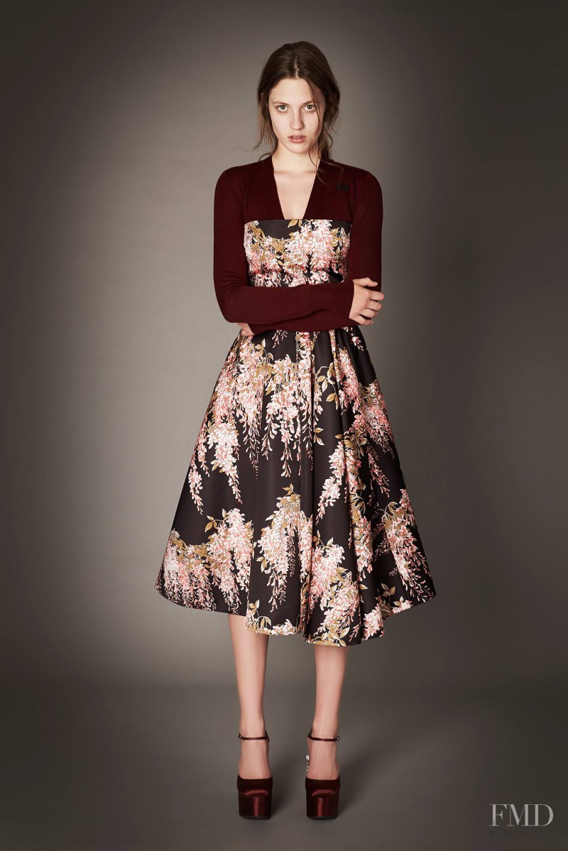 Julia Banas featured in  the Rochas lookbook for Pre-Fall 2015