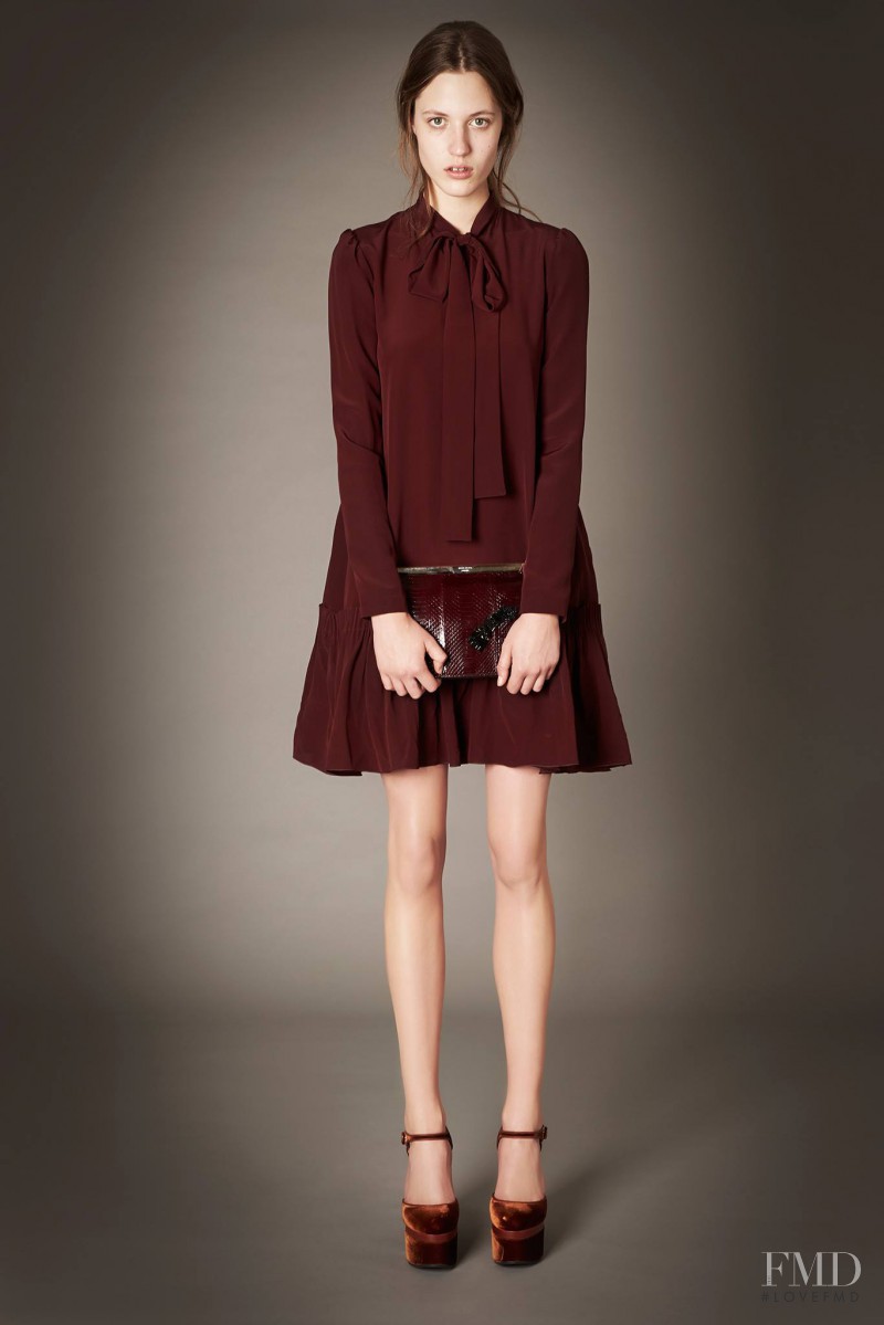 Julia Banas featured in  the Rochas lookbook for Pre-Fall 2015