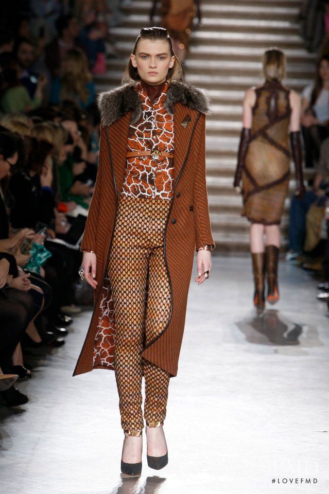 Lara Mullen featured in  the Missoni fashion show for Autumn/Winter 2012