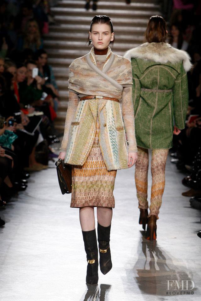 Katlin Aas featured in  the Missoni fashion show for Autumn/Winter 2012