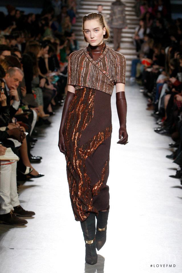 Joséphine Le Tutour featured in  the Missoni fashion show for Autumn/Winter 2012