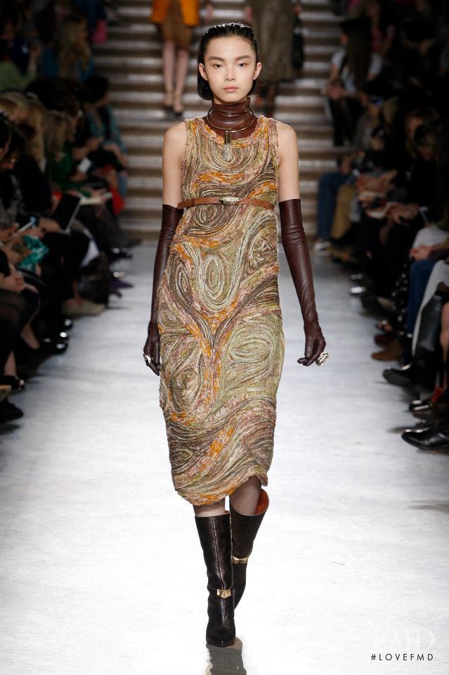 Xiao Wen Ju featured in  the Missoni fashion show for Autumn/Winter 2012