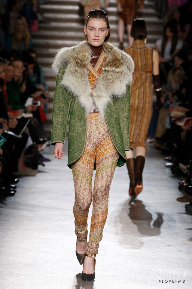 Laura Kampman featured in  the Missoni fashion show for Autumn/Winter 2012