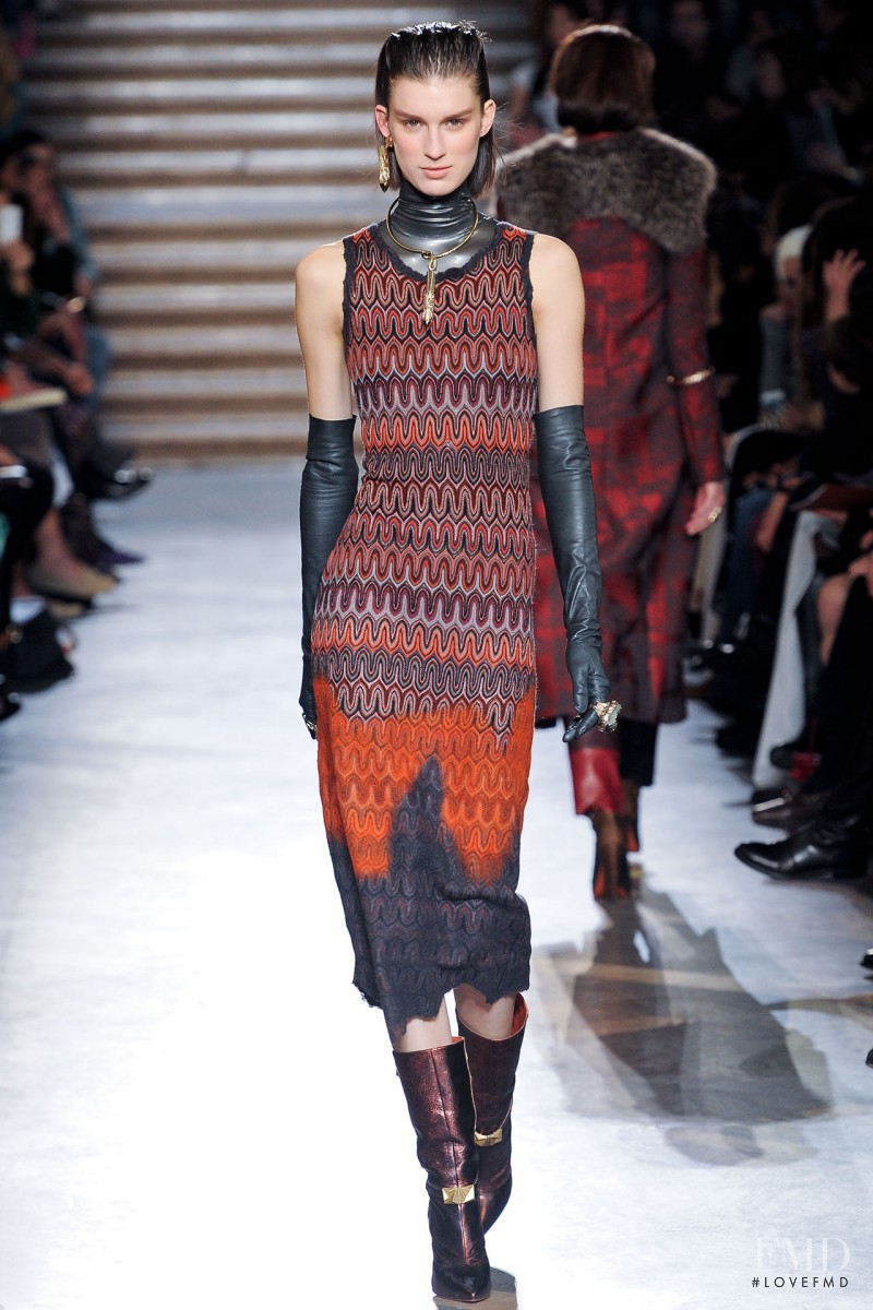 Marte Mei van Haaster featured in  the Missoni fashion show for Autumn/Winter 2012