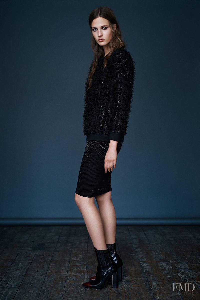 Julia Banas featured in  the AllSaints lookbook for Winter 2014