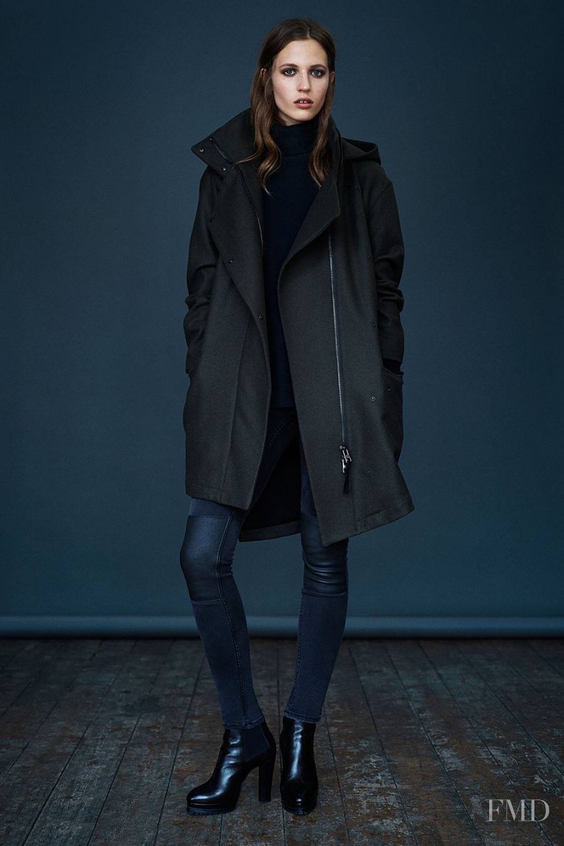 Julia Banas featured in  the AllSaints lookbook for Winter 2014