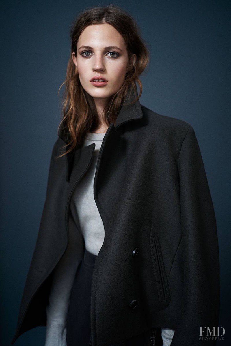 Julia Banas featured in  the AllSaints lookbook for Winter 2014