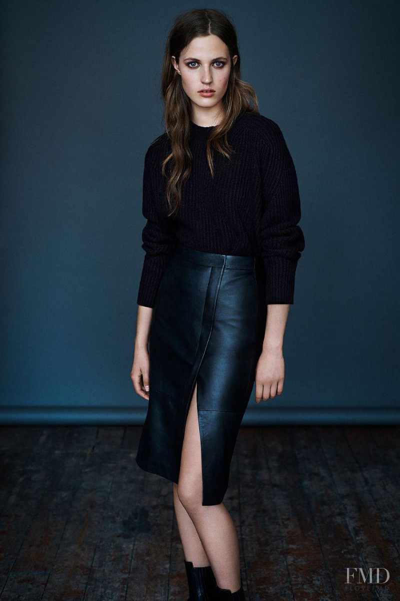 Julia Banas featured in  the AllSaints lookbook for Winter 2014